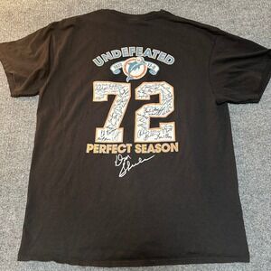 Miami Dolphins 1972 Undefeated Perfect Season T-Shirt Mens Large Delta Black NFL